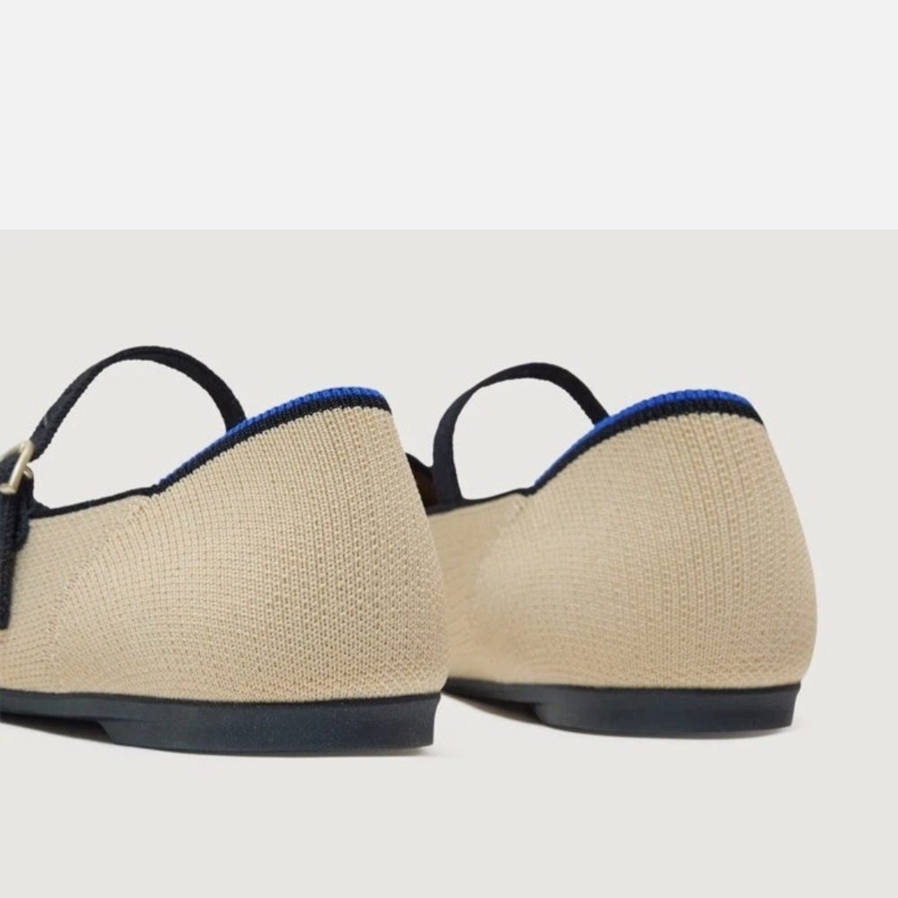 Rothy's Tan and Black Women's Flats - Picture 3 of 9
